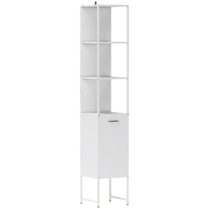 HOMCOM Tall Bathroom Cabinet in White