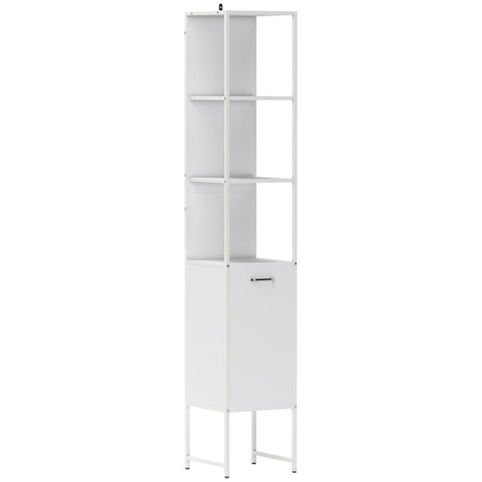 HOMCOM Tall Bathroom Cabinet in White