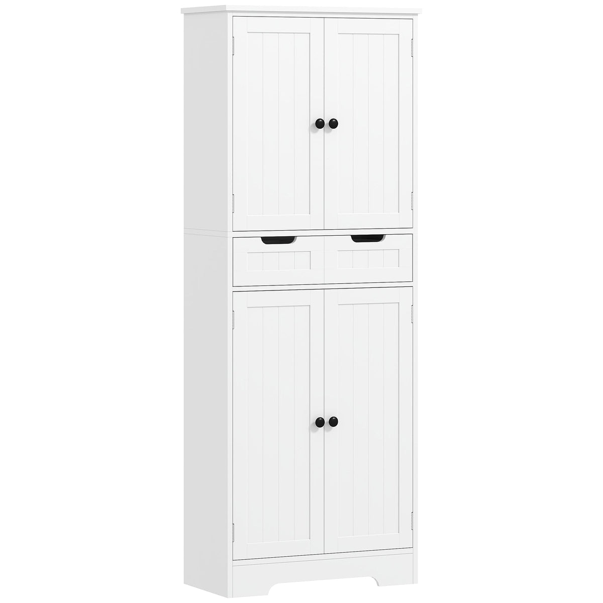 HOMCOM Tall Bathroom Storage Cabinet in White