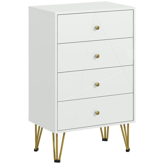 HOMCOM Tall Chest of Drawers in White