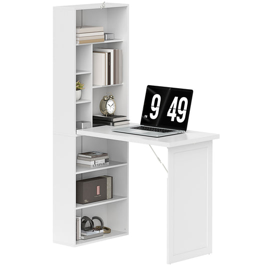HOMCOM Three-Part Work Desk in White