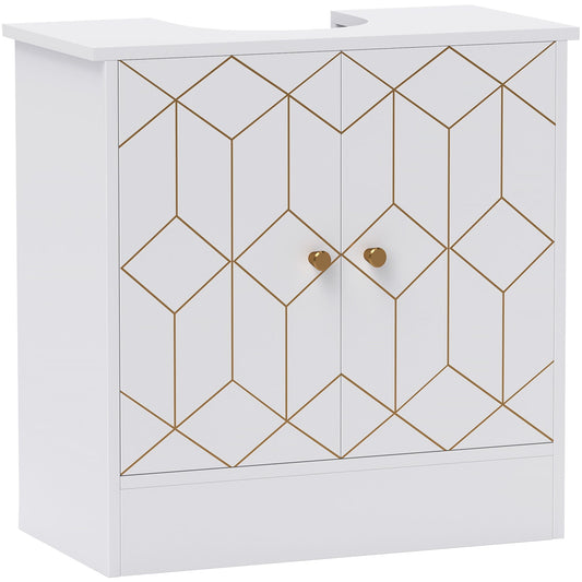 HOMCOM Under Sink Bathroom Cabinet in White
