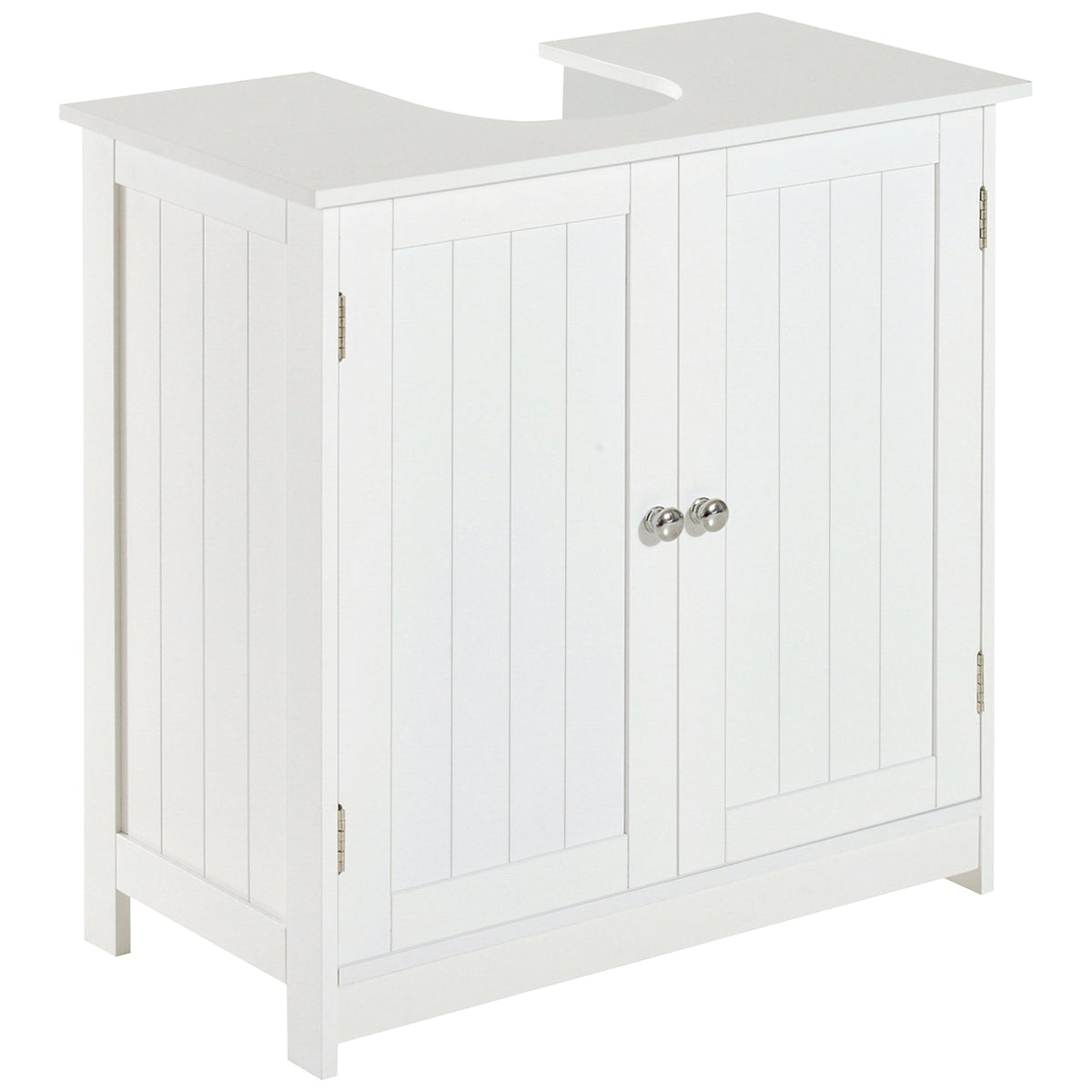 HOMCOM Under Sink Bathroom Storage Cabinet in White