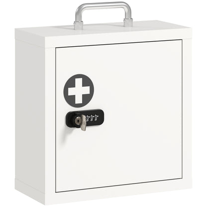 HOMCOM Wall Mount Medicine Cabinet in White