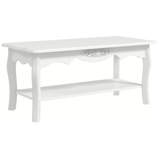 HOMCOM White Coffee Table