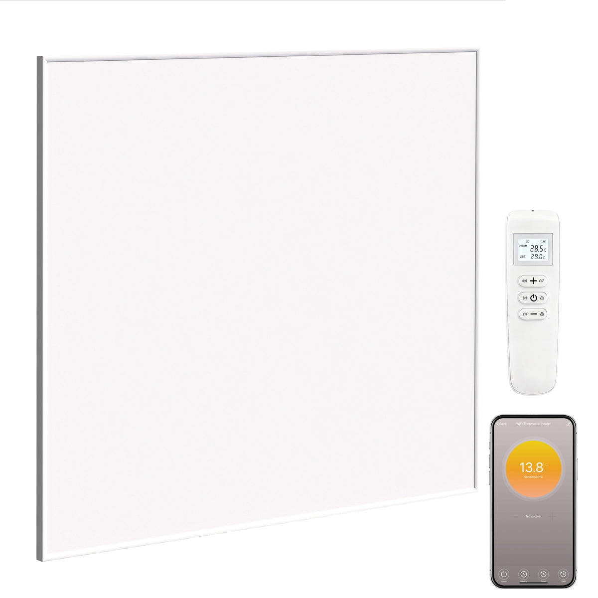 HOMCOM Wifi Smart Electric Heater, Far Infrared, Wall Mounted - 520W