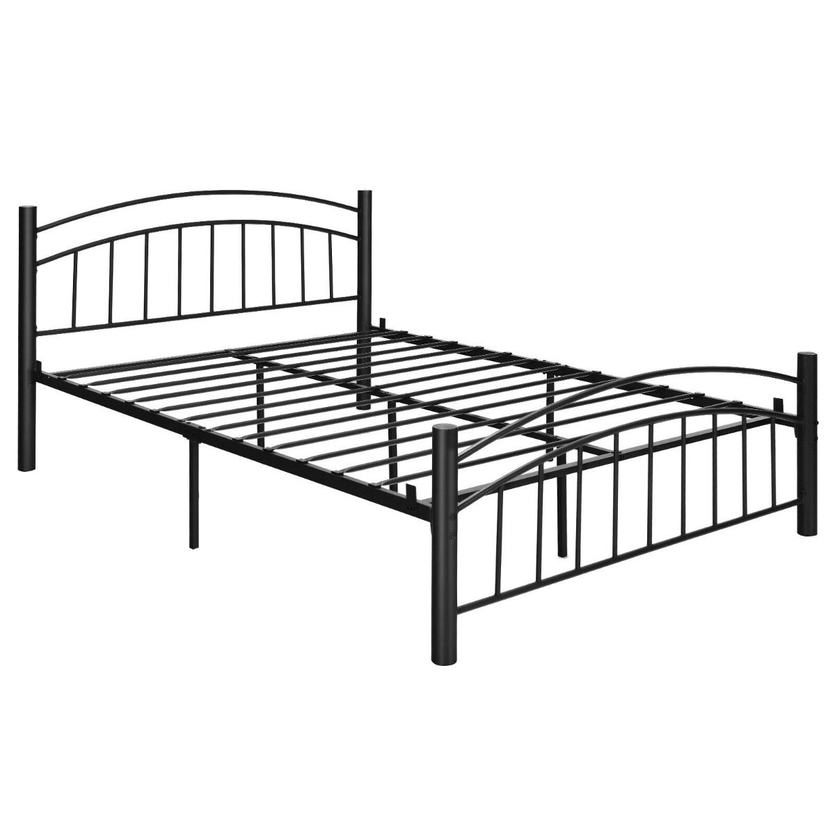 Metal Bed Frame Platform Bed with Headboard for Bedroom-Queen size