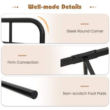 Single/Double/King Bed Frame with Industrial Headboard-Single Size