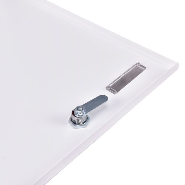 Steel Lockable Postbox Locking Home Letter Post Box Wall Mounted-White