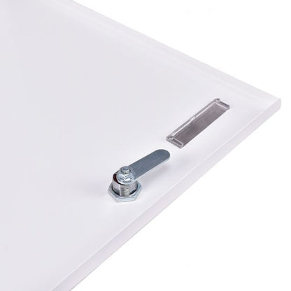 Steel Lockable Postbox Locking Home Letter Post Box Wall Mounted-White