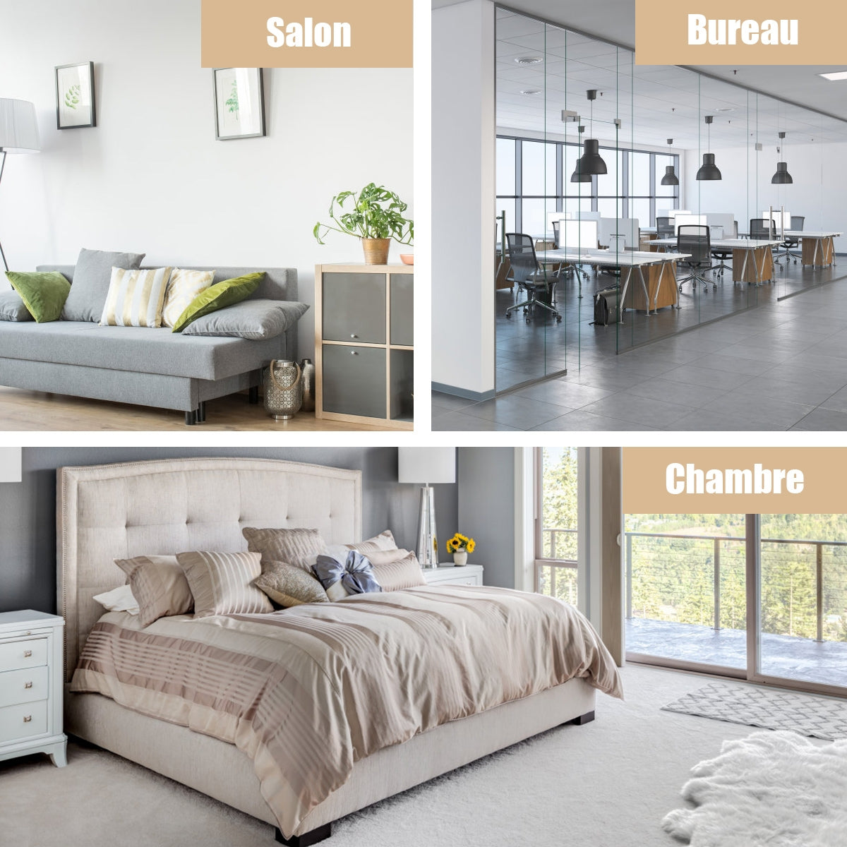 3-Tier End Table with Drawer-White