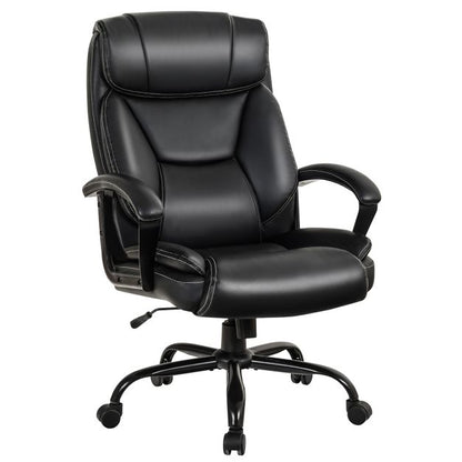 Rotary office armchair made of ecological leather