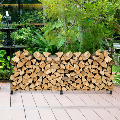 Outdoor Firewood Storage Rack with 500KG Weight Capacity