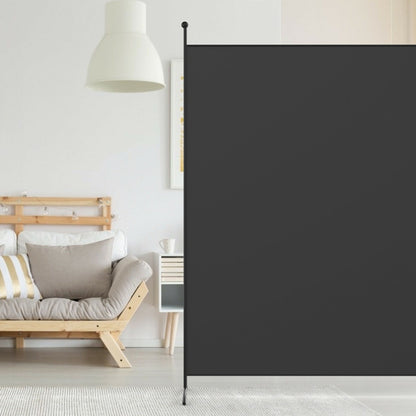 Single Panel Room Divider with Curved Support Feet-Black