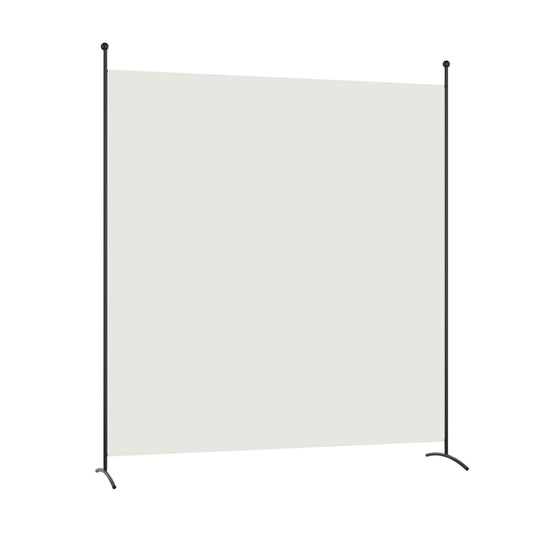 Single Panel Room Divider with Curved Support Feet-White