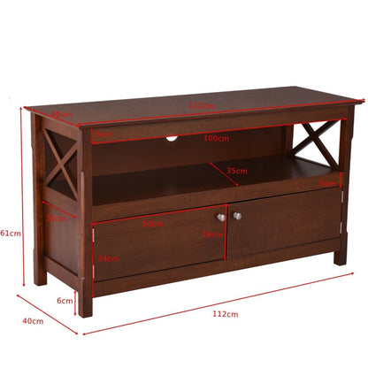 Wooden TV Stand for TVs up to 50 Inches-Brown
