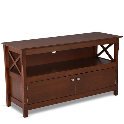 Wooden TV Stand for TVs up to 50 Inches-Brown