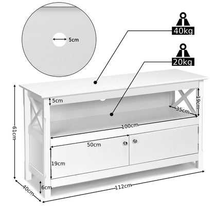 Wooden TV Stand for TVs up to 50 Inches-White