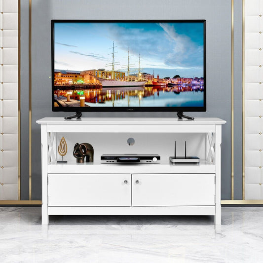 Wooden TV Stand for TVs up to 50 Inches-White