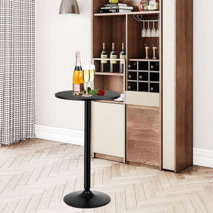 Modern Bar Table with Round Top for Living Room & Restaurant & Bistro