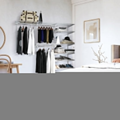 Custom Closet Organizer Kit with Cloth Rods for Bedroom