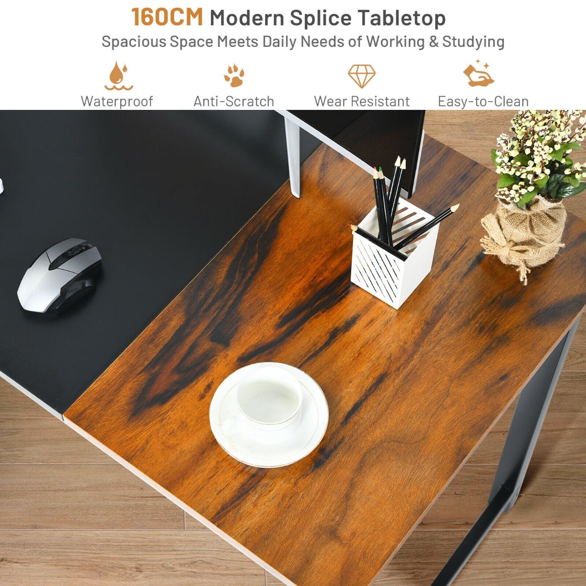 Large Modern Computer Desk for Home Office and Kitchen