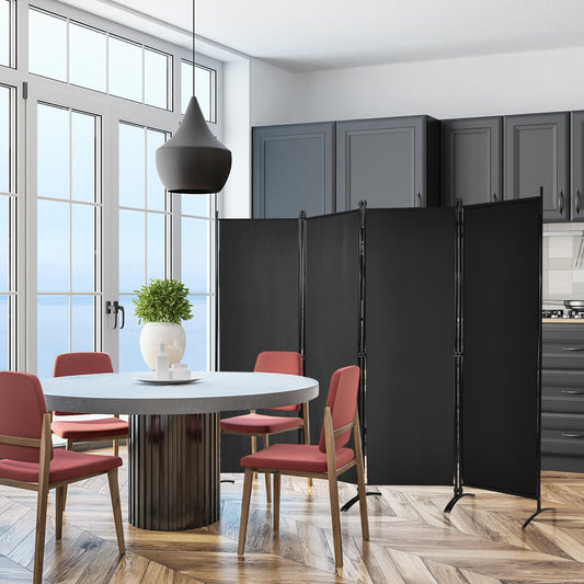 Portable Fiber Wall Divider  for Home Office-Black