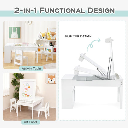 Maxi-Storage 2-in-1 Children's Art Table Set