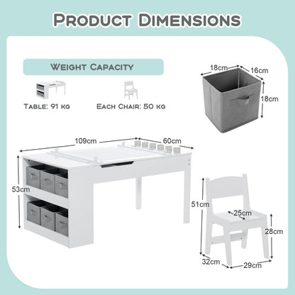 Maxi-Storage 2-in-1 Children's Art Table Set