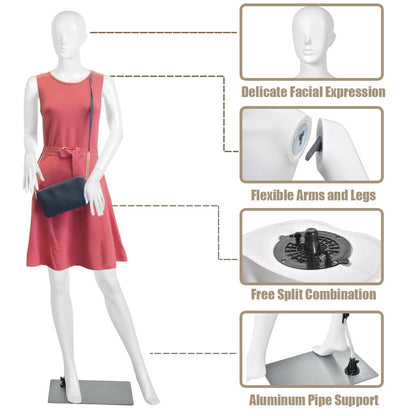 177cm Female Mannequin Full Body Manikin with Metal Base