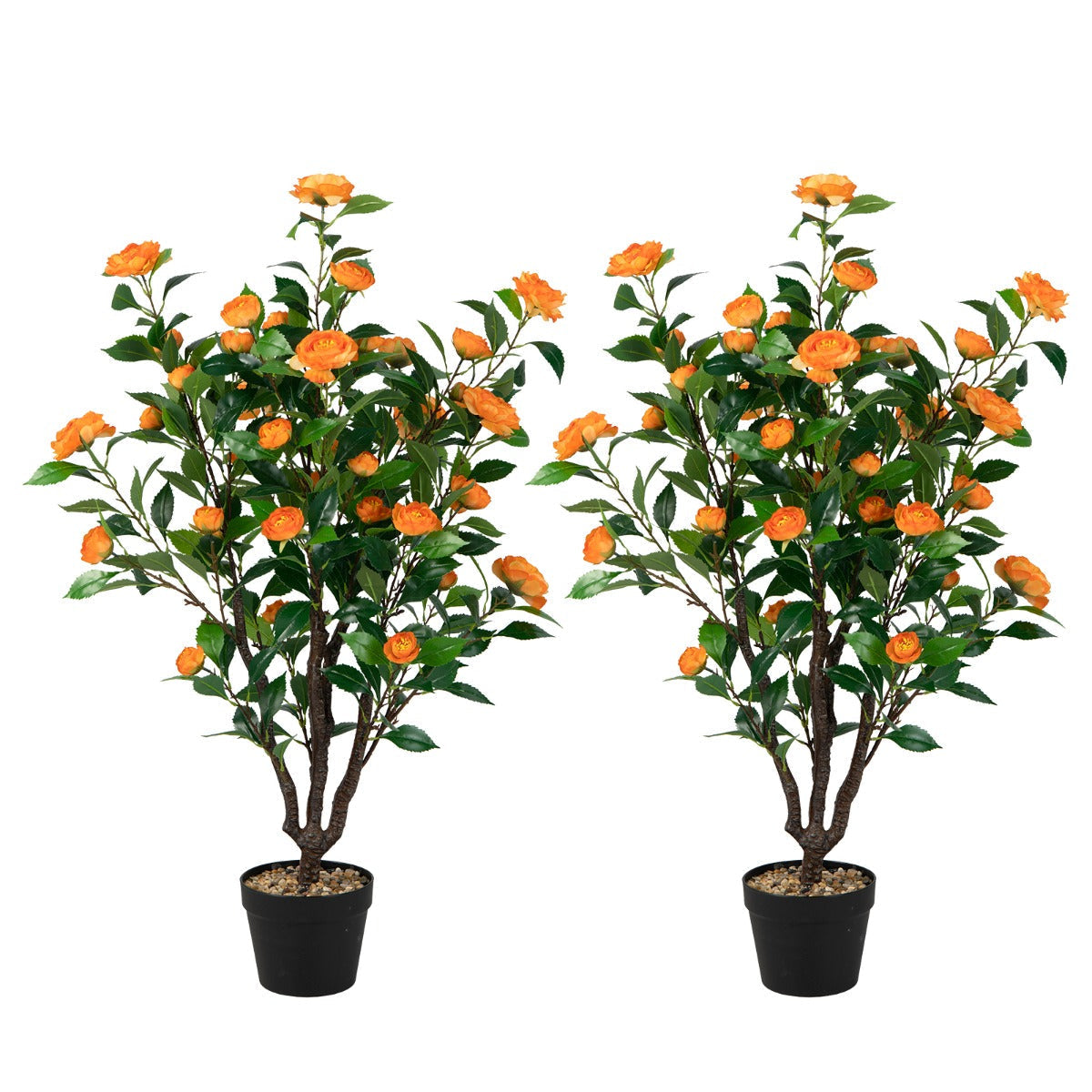 3.3 Feet Artificial Camellia Tree for Indoor and Outdoor