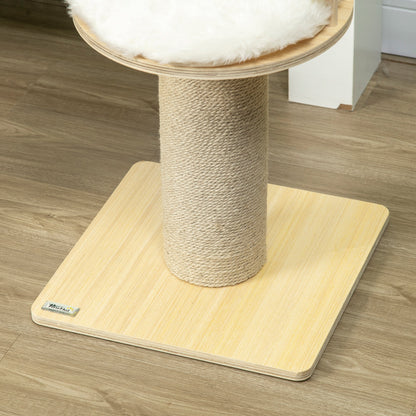 PawHut 52cm Cat Tree, Kitty Activity Centre w/ Bed, Jute Scratching Post