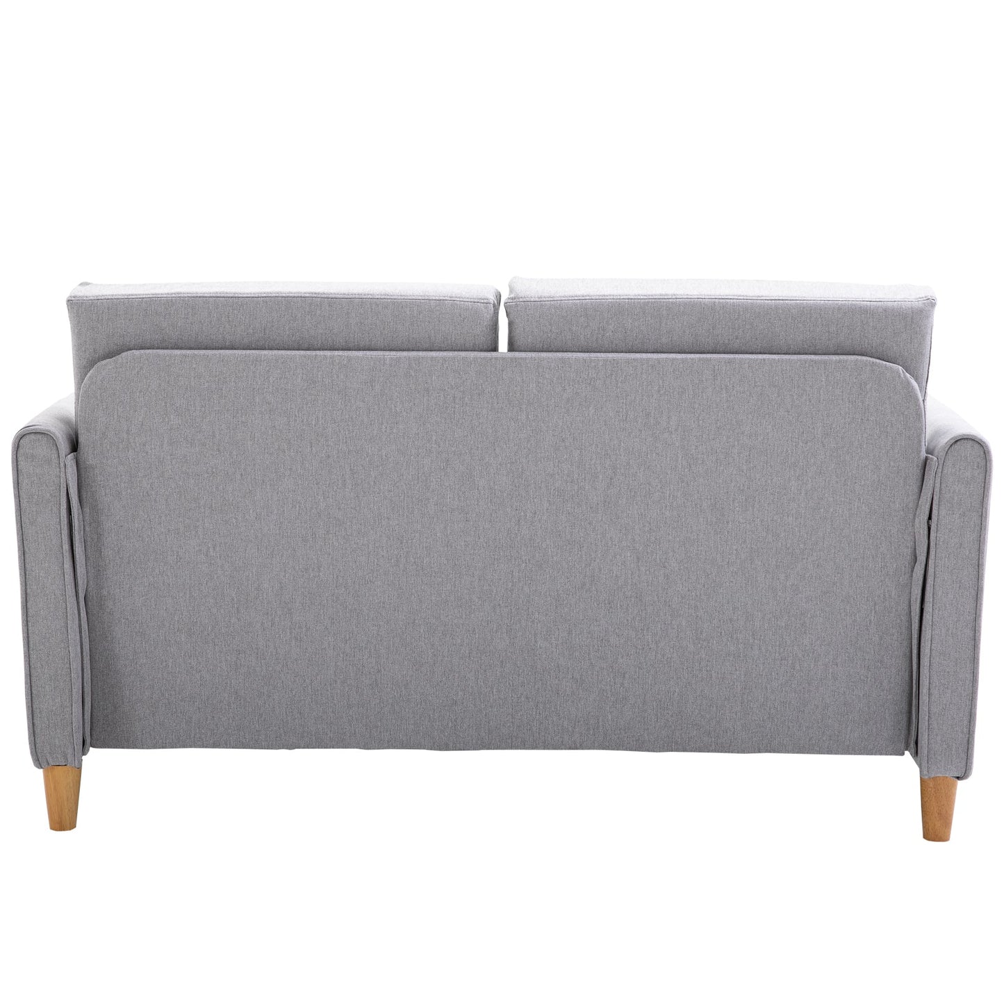 HOMCOM Two-Seater Linen-Look Sofa - Grey