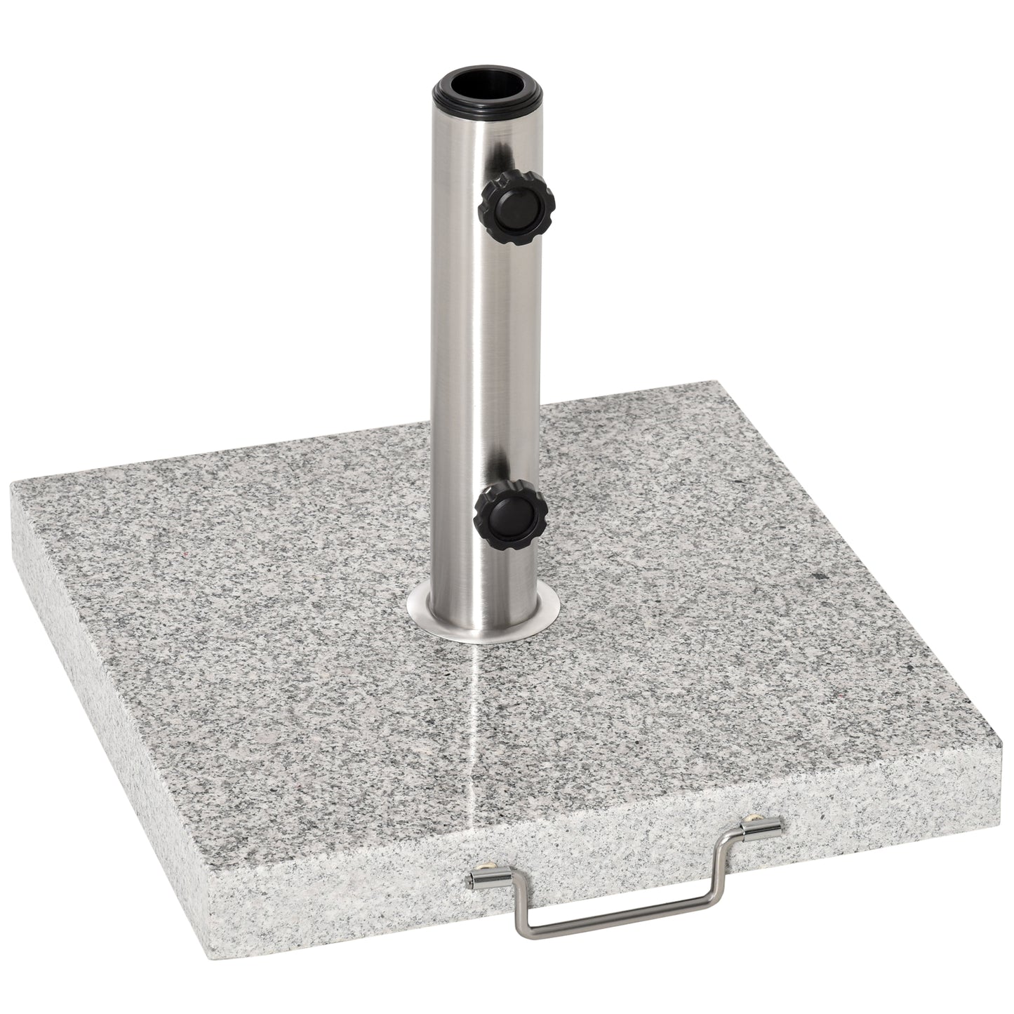 Outsunny 25kg Garden Umbrella Base Durable Parasol Holder Patio Furniture Outdoor Sunshade Marble Stand