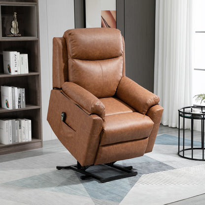 HOMCOM Faux Leather 70√Ç¬∞ Elektryczny fotel Riser Recliner - Brązowy