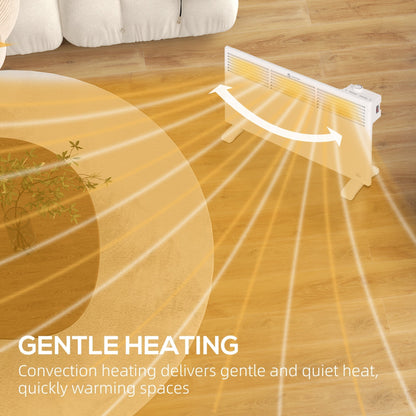 HOMCOM 1500W Convector Heater - White