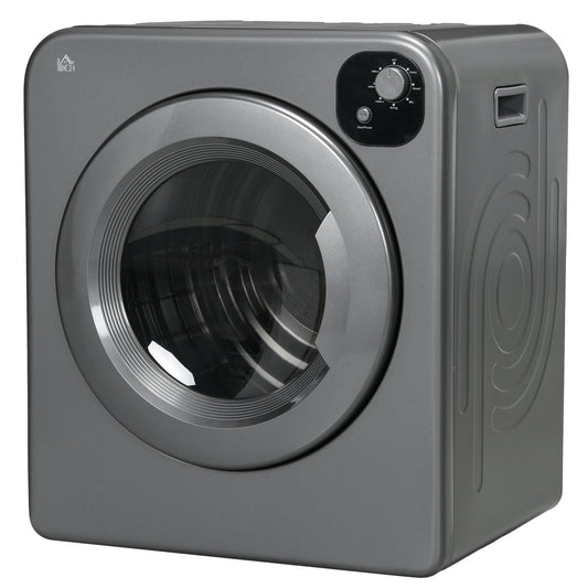 6kg Vented Tumble Dryer, Freestanding, Wall Mounted, Stackable, Portable Dryer with 7 Programmers, Grey