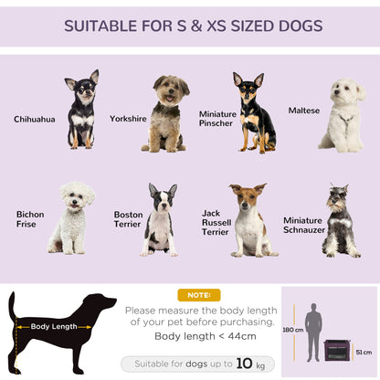 PawHut 69cm Pet Carrier, with Cushion, for Miniature and Small Dogs - Purple