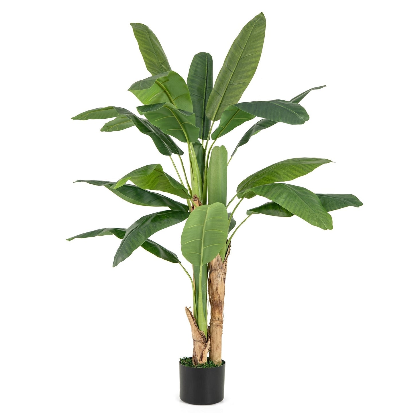 5.3 Feet Tall Bird of Paradise Artificial Plant Faux Banana Leaf Tree