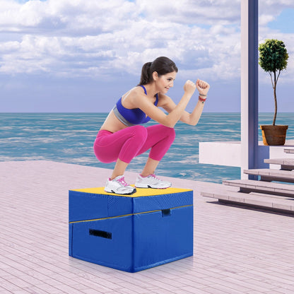 Folding Incline Yoga Gymnastics Tumbling Mat with EPE Foam-Yellow