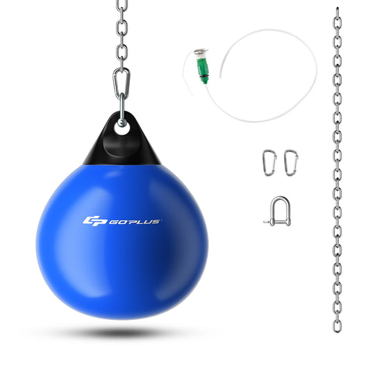 Water Punching Bag with Water Injector and Hanging Accessories-Blue
