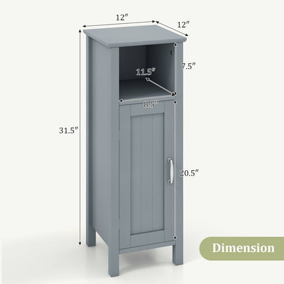 Bathroom Storage Organizer with 2-Tier Cabinet-Gray