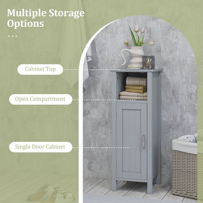 Bathroom Storage Organizer with 2-Tier Cabinet-Gray