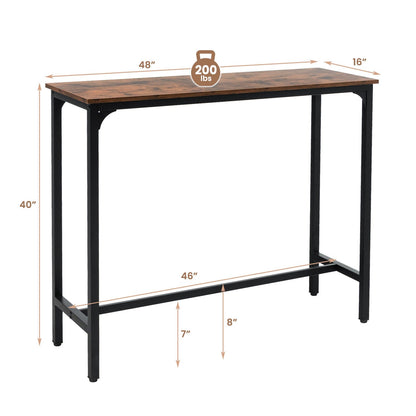 120 x 40 cm Industrial High Bar Table for Kitchen & Cafe & Pub