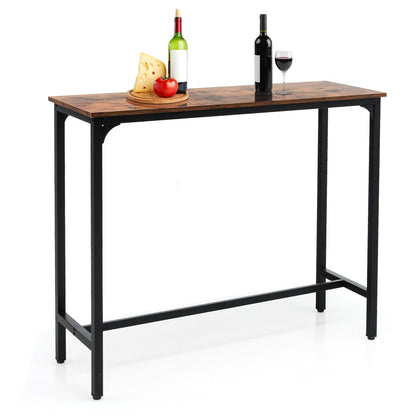 120 x 40 cm Industrial High Bar Table for Kitchen & Cafe & Pub