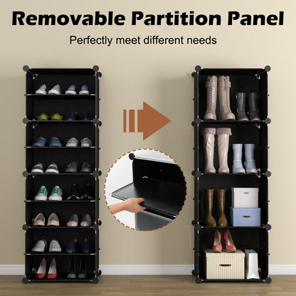 12-Cube Shoe Storage Cabinet with Removable Shelf for Hallway