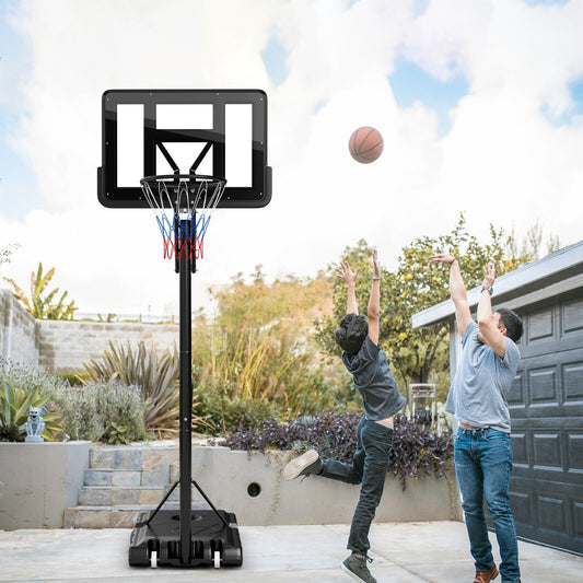5-Level Height Adjustable Basketball Hoop Stand with Backboard for Exercise