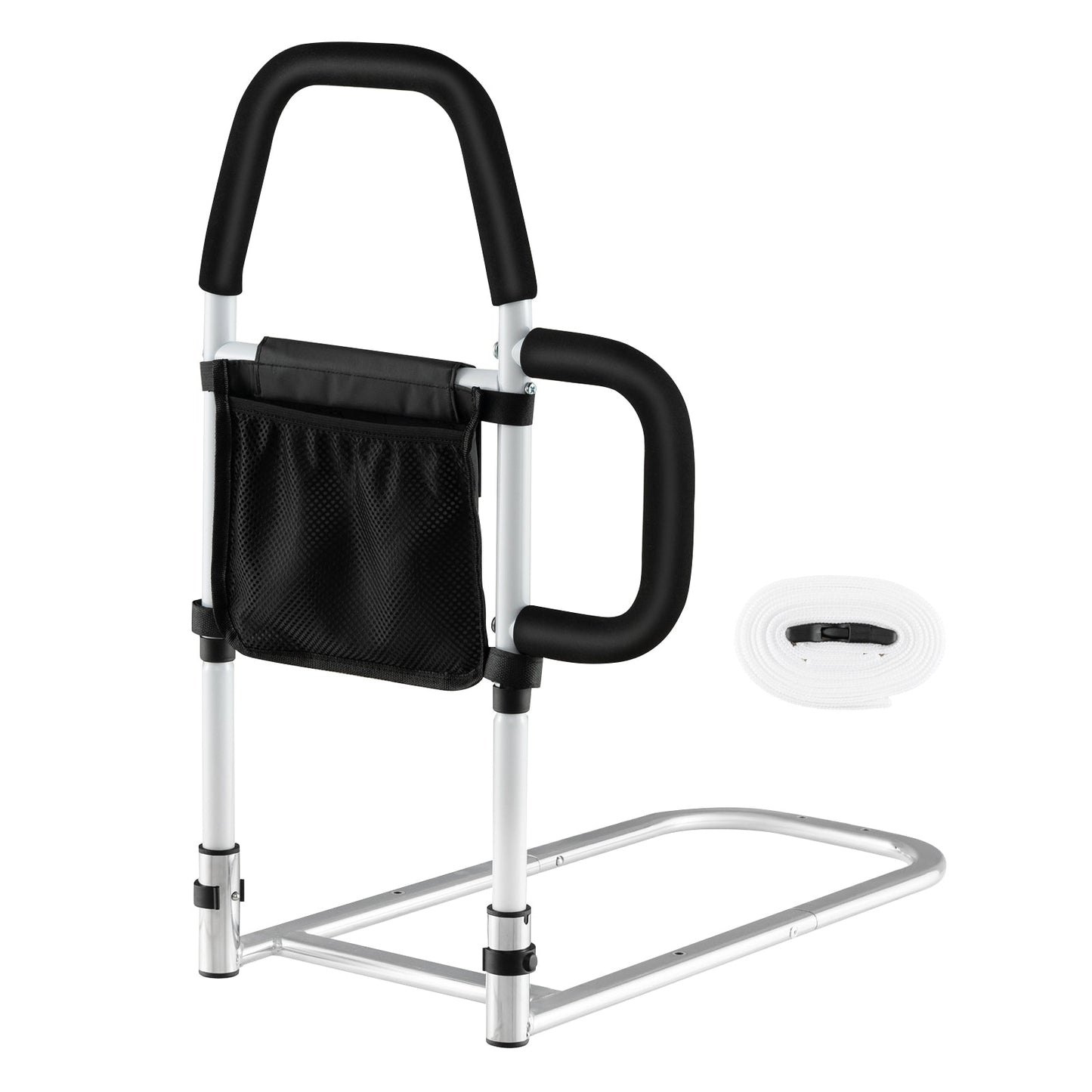 Safety Bed Assist Rail with Dual Handrail for Elderly Adults