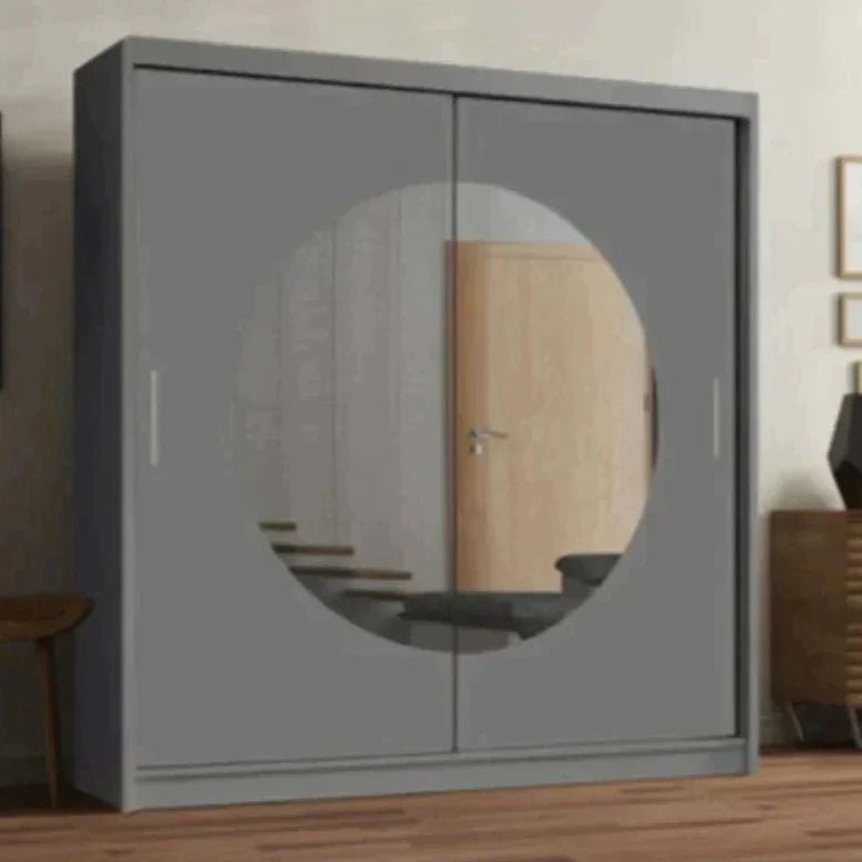 Moon 2 Sliding Door Wardrobe White, Grey, Black - 150cm and 203cm