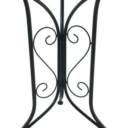Outsunny 3 PCs Garden Mosaic Bistro Set Outdoor Patio 2 Folding Chairs & 1 Round Table Outdoor Furniture Vintage